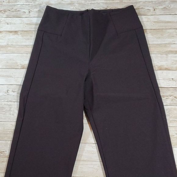 Athleta Wander Slim Crop Split Hem Black‎ Pants High Rise 405534 Women's Size 4 - Picture 3 of 10